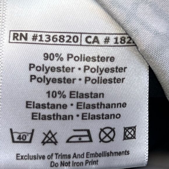 Kappa Womens Geometric Print Elastic Waist Capri Leggings Black White Size Large - Picture 5 of 7